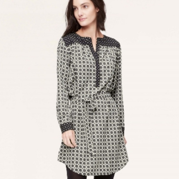 LOFT Petite Charmed Waist Shirtdress Small Petite - Picture 1 of 7